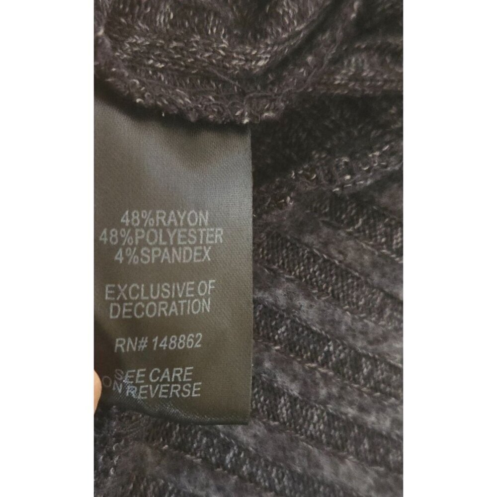 Torrid Relaxed Super Soft Rib Quarter Zip Sweatshirt dark gray size 3X - Picture 6 of 6